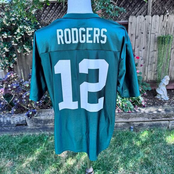 Green Bay Packers Jersey Mens Large Green NFL Team Apparel Aaron Rodgers - Picture 1 of 11